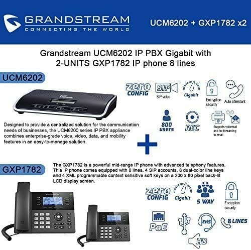 Grandstream UCM6202 IP Pbx 500 Usuarios UCM6202