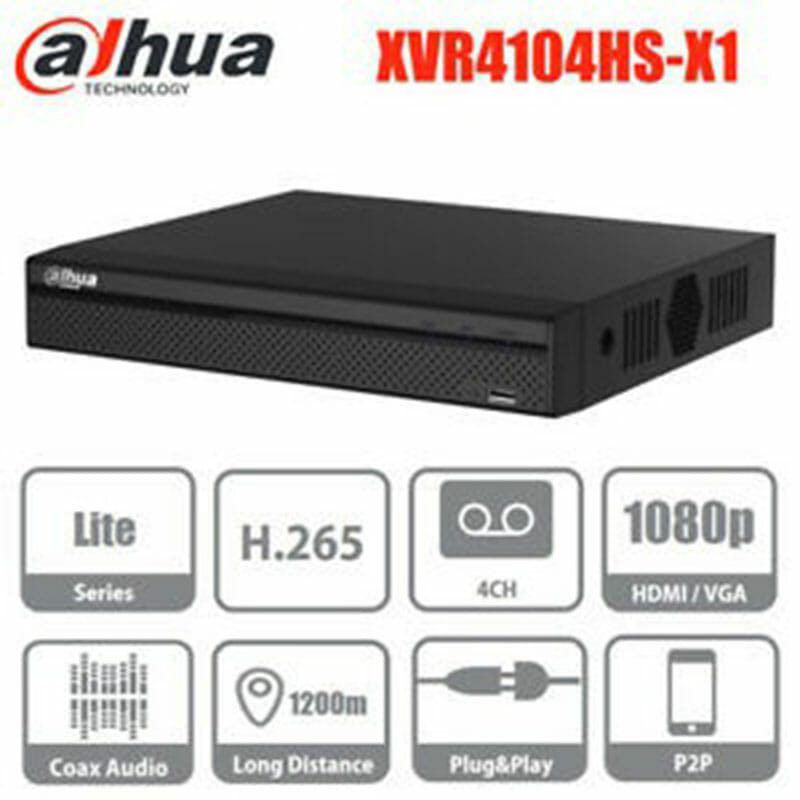 DAHUA DVR 4 CANALES 1HDD UP UP TO 1080P DH-XVR4104HSX1