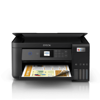 Multifuncional de Sistema de Tanques de Tinta Epson EcoTank L4260, Impresora, Copiadora y Escáner, Wi-Fi, USB.  Colores de impresión: Negro, Cian, Magenta, Amarillo Tecnología de impresión: Inyección de tinta Ethernet: Wi-Fi: Pantalla incorporada: si