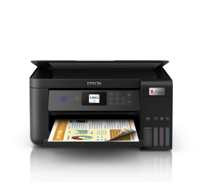 Multifuncional de Sistema de Tanques de Tinta Epson EcoTank L4260, Impresora, Copiadora y Escáner, Wi-Fi, USB.  Colores de impresión: Negro, Cian, Magenta, Amarillo Tecnología de impresión: Inyección de tinta Ethernet: Wi-Fi: Pantalla incorporada: si