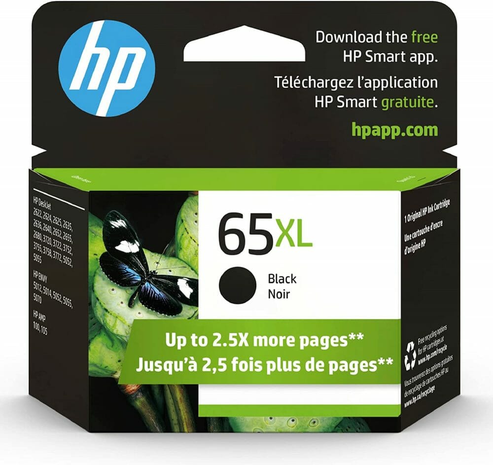 HP 65XL Cartucho de tinta Negro N9K04AN