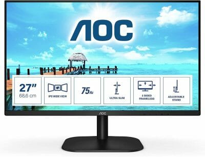 AOC MONITOR 27" Full HD IPS 1920x1080p 60Hz 27B2H