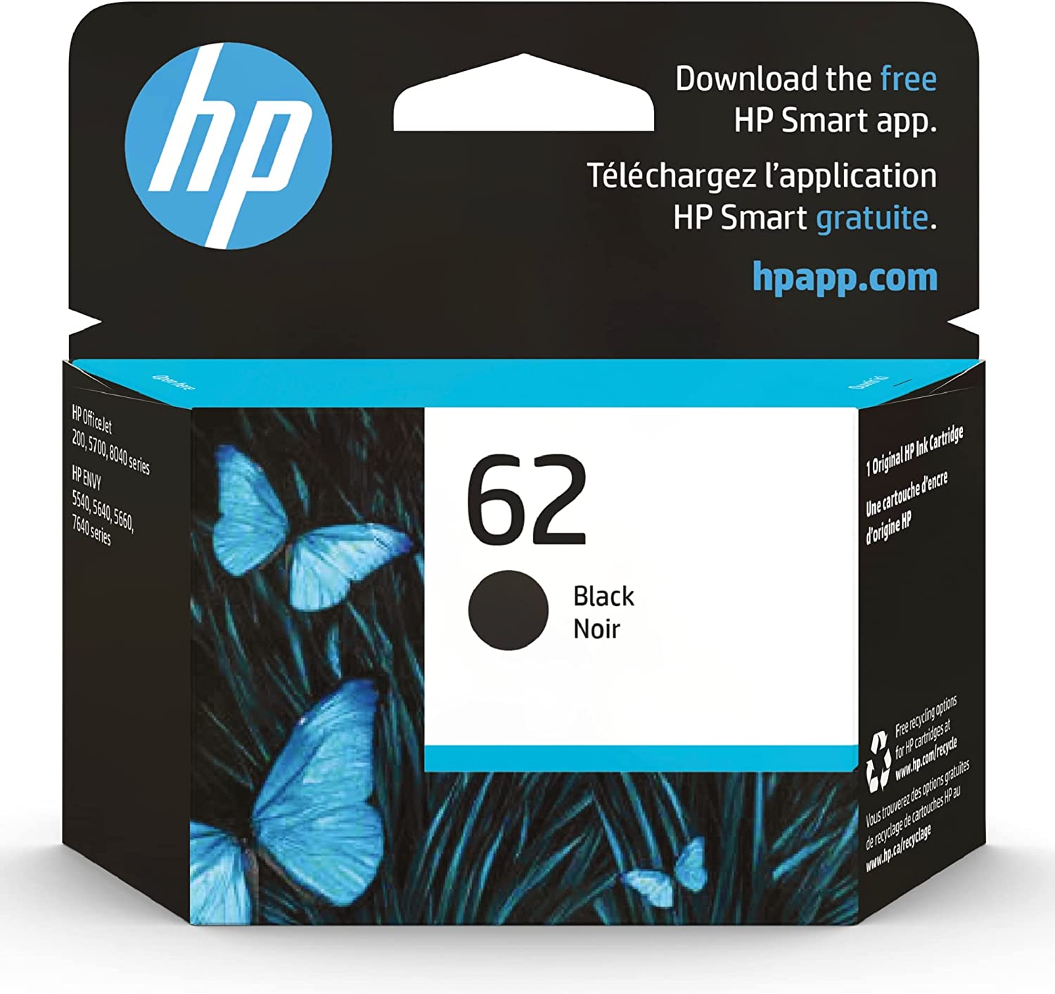 HP 62 cartucho de tinta negro C2P04AN