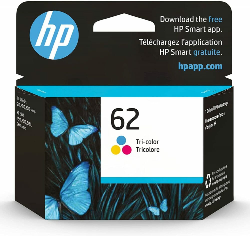 HP 62 cartucho de tinta tricolor original C2P06AN