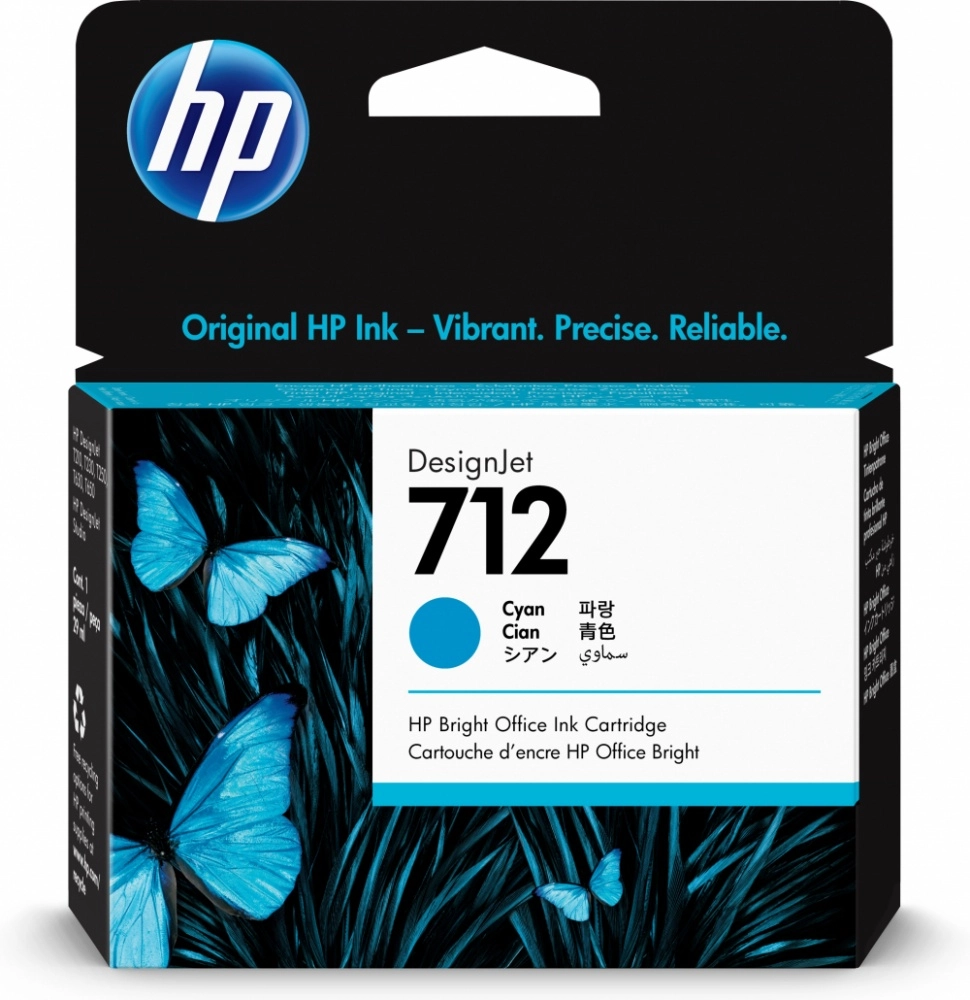 HP 712 Cartucho Cyan Original 29ml 3ED67A