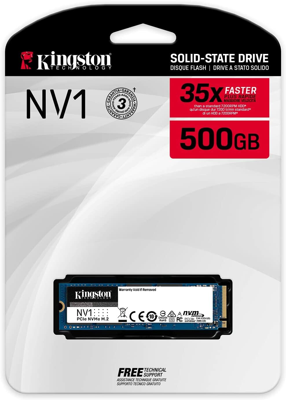 Kingston NV1 500GB M.2 2280 NVMe PCIe SNVS/500G