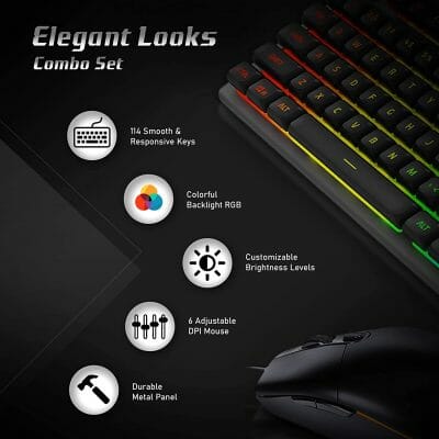 HP Gaming Keyboard and Mouse Combo RGB HPKM300F