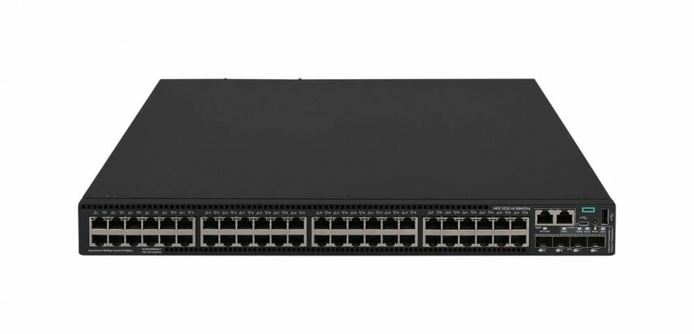 HPE FlexNetwork 5520 48G PoE+ 4SFP+ HI 1-slot Switch R8M29A