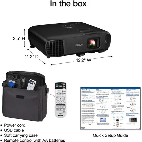 Epson PowerLite FH52+ 3LCD Proyector Portátil 4000 Lúmenes V11H978021 Epson PowerLite FH52+ 3LCD Proyector Portátil 4000 Lúmenes V11H978021