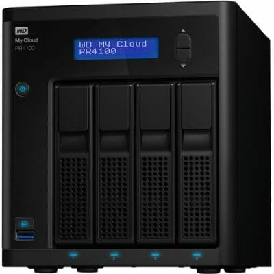 WD My Cloud Pro Series 40TB PR4100 4-Bay NAS Server WDBNFA0400KBK-NESN