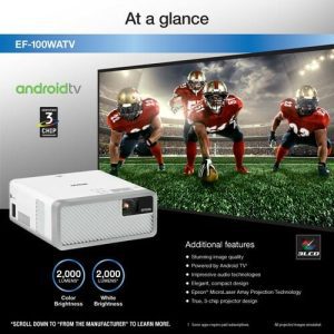 Epson EF-100 Home Theater Laser Android TV Wireless V11H914220