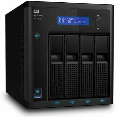 WD My Cloud Pro Series 32TB PR4100 4-Bay NAS Server (4 x 8TB) WDBNFA0320KBK-NESN