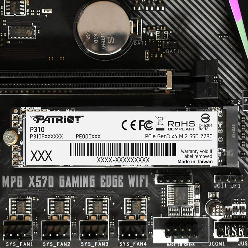 Patriot P310 - SSD interno de 480 GB, NVMe PCIe M.2 Gen3 x 4, unidad de estado sólido de bajo consumo de energía, P310P480GM28