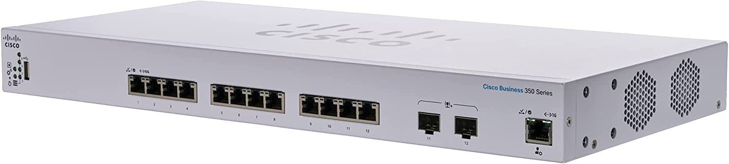 Cisco Systems Managed 12-Port 10GE 2x10G SFP+ CBS350-12XT-NA