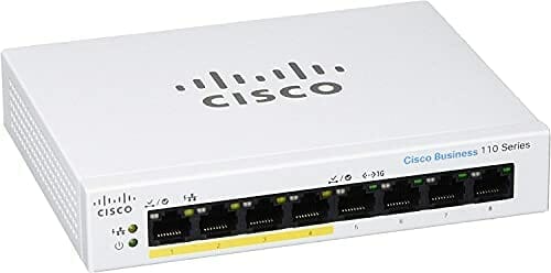 Cisco CBS110-8PP-D 8-Port Unmanaged Switch CBS110-8PP-D-NA