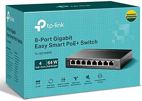 TP-Link Gigabit Poe Administrado 8 Puertos 4-Poe TL-SG108PE