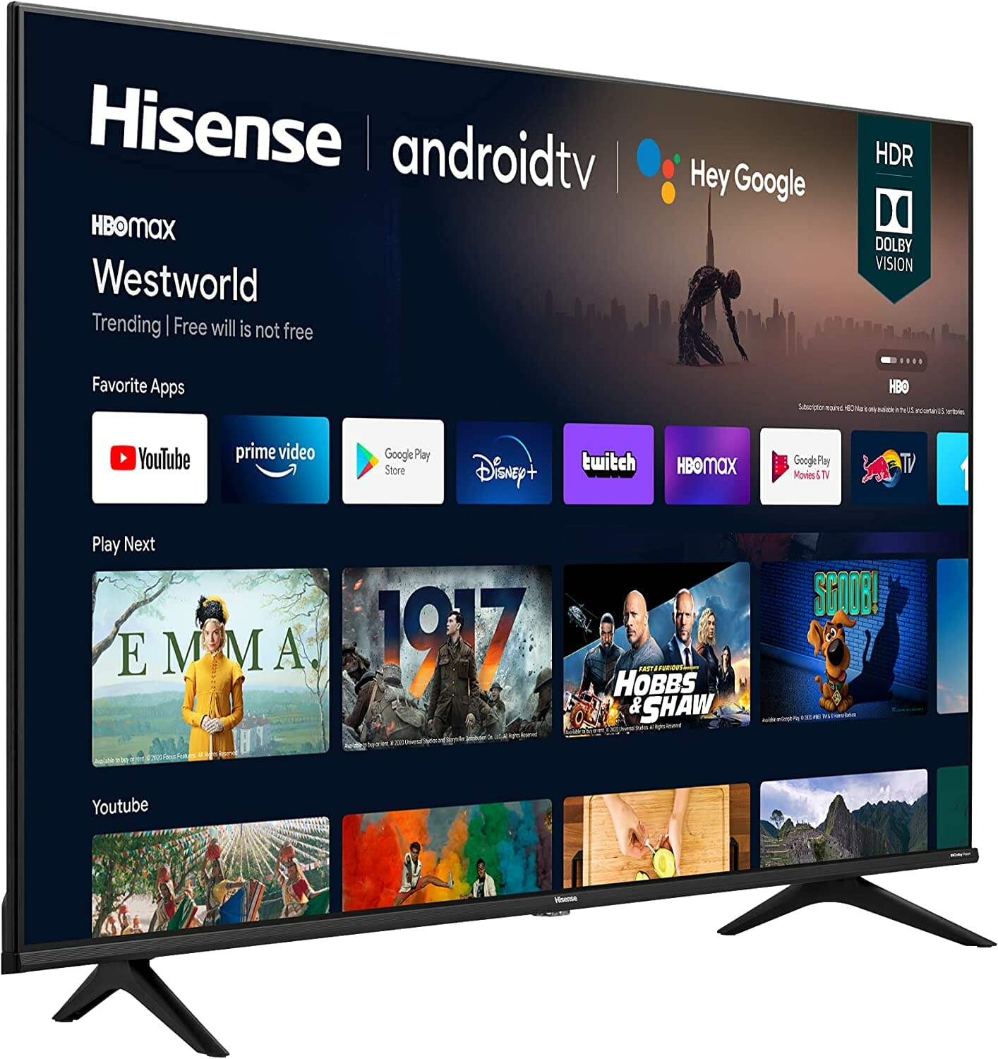  Hisense- Televisor inteligente Android, serie Clase H55 con  control remoto de voz : Electrónica
