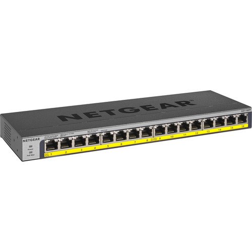 Netgear 16-Port Gigabit Ethernet PoE+ Switch GS116LP-100NAS