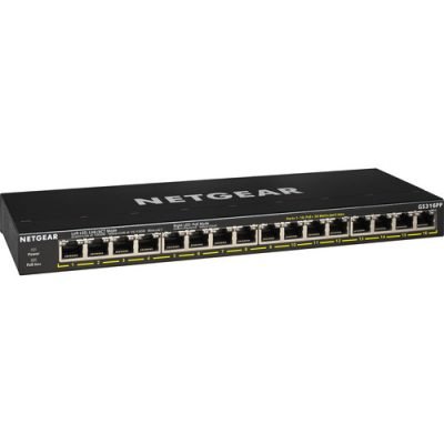 Netgear 16-Port Gigabit PoE Unmanaged Switch GS316PP-100NAS