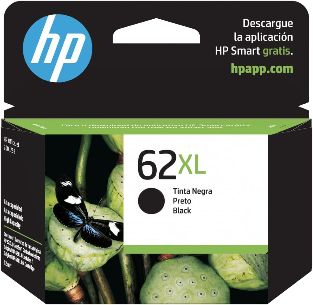 HP Cartucho de Tinta 62XL Negra Original C2P05AL