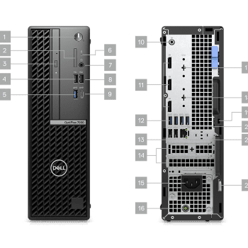 DELL OPTIPLEX 7000 I7-12700 8GB 1TB-SATA SFF 4FDKX