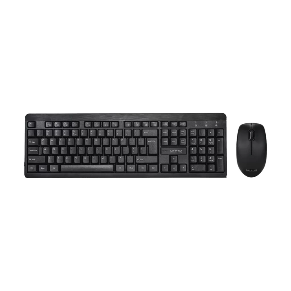 UNNO TEKNO KIT TECLADO Y MOUSE INALAMBRICO ESPAÑOL KB6741BK