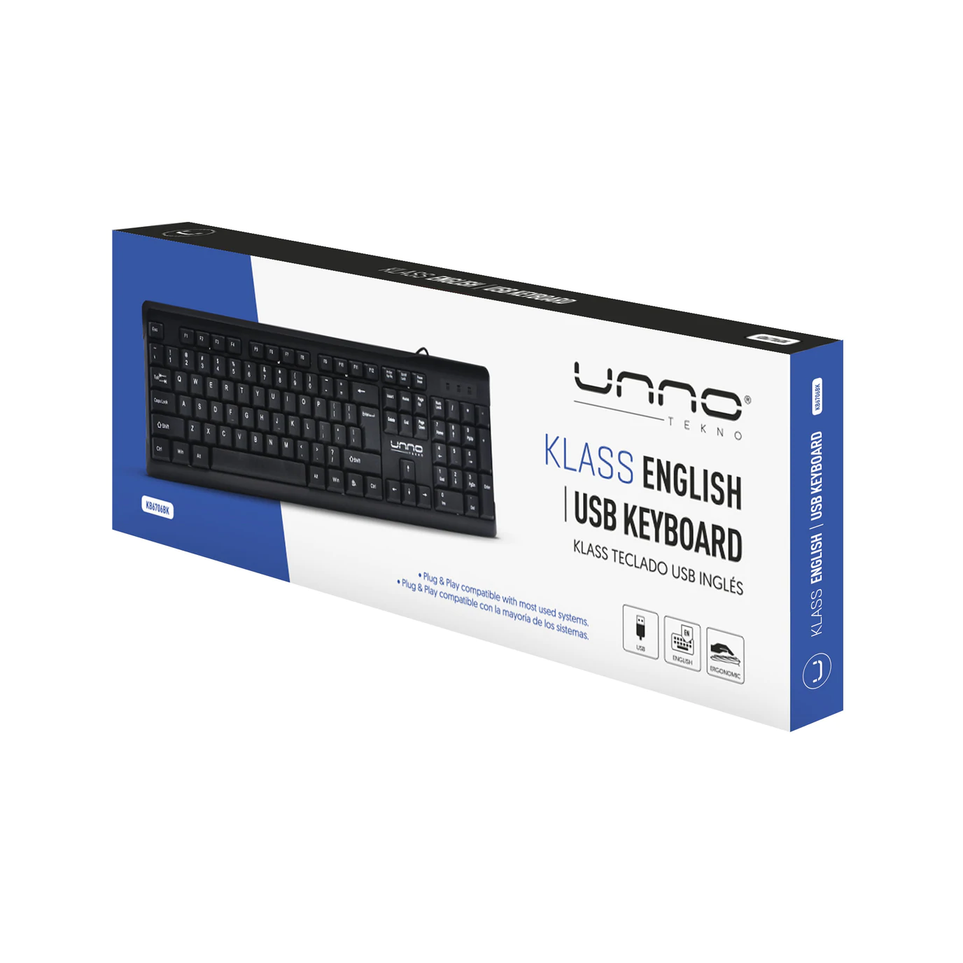 UNNO TEKNO KIT TECLADO Y MOUSE INALAMBRICO ESPAÑOL KB6741BK