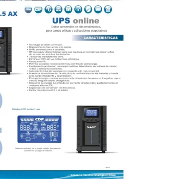 UPS CDP ON LINE UPO11-1.5 RT AX 1500VA UPO11-1.5RT AX