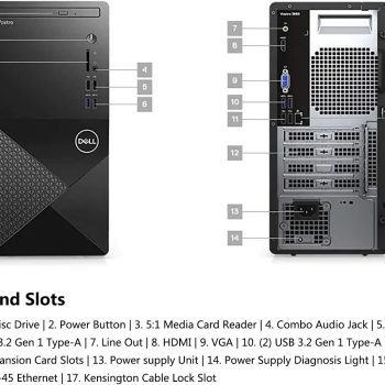 Dell Vostro 3888 I5-10400 4GB RAM 1TB HDD DVDRW FREEDOS VOS-3888