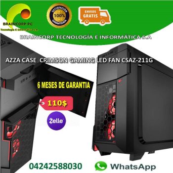 Azza Crimson 211G CSAZ-211G: Una carcasa de PC para jugadores con estilo y rendimiento