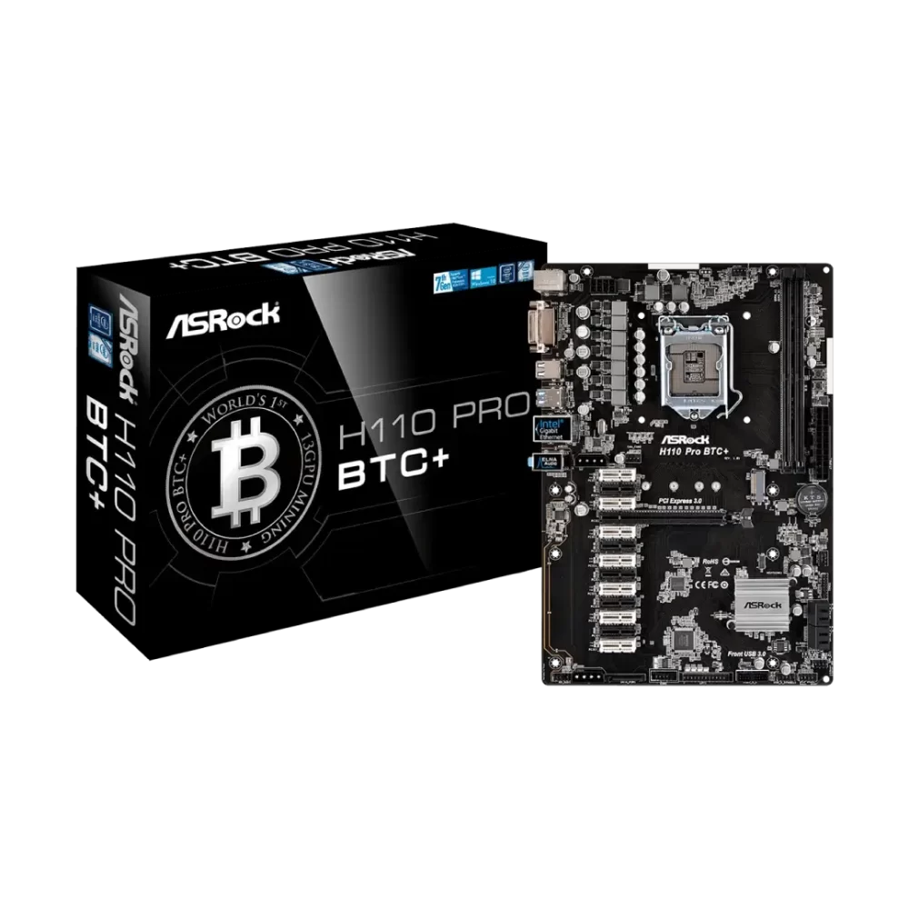 Tarjeta Madre Asrock H110 Pro Btc+/skt 1151 90-90-MXB5S0-A0UAYZ