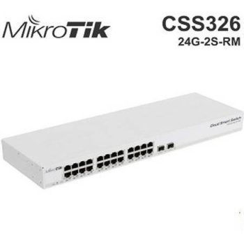 MIKROTIK 24 PUERTOS +2 SFO 10/100/1000 CLOUD CAPA 2 CSS32624G2SRM