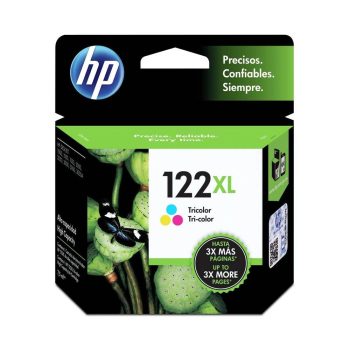 HP Cartucho tinta tricolor 122XL alta capacidad CH564HL