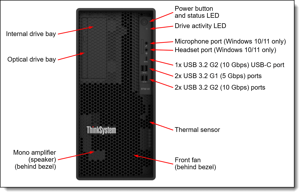 Lenovo ThinkSystem ST50 V2 Xeon E-2324G 16GB 2TB 7D8KA00ALA
