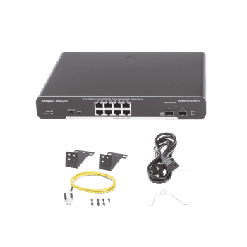 RUIJIE REYEE 8 PUERTOS SWITCH ADMINISTRABLE GIGABIT PoE RGNBS31008GT2SFPP