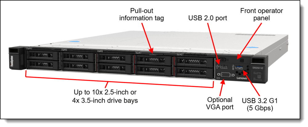 Lenovo ThinkSystem SR250 V2 Xeon E-2336 16GB 2x 3.5" 2TB 7D7Q1001LA