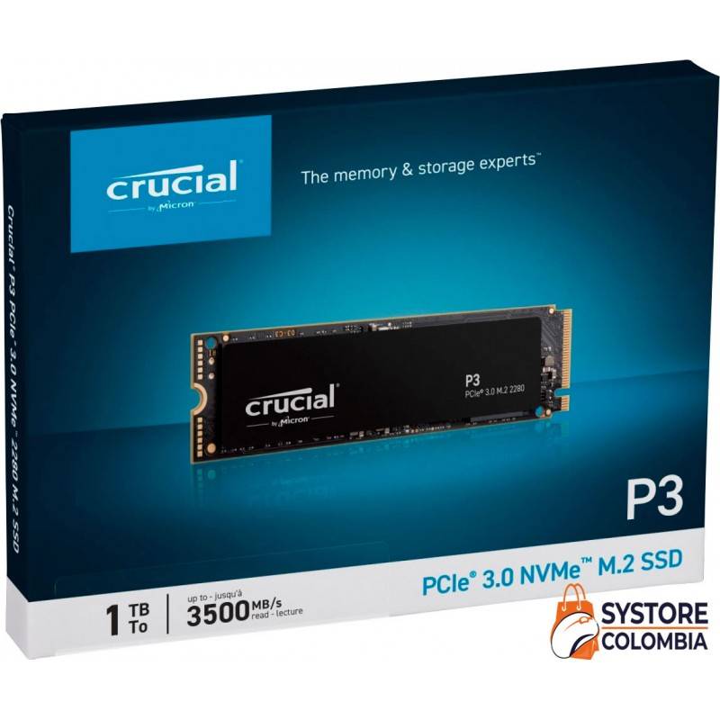 CRUCIAL 1TB P3 PCIe M.2 2280 SSD CT1000P3SSD8