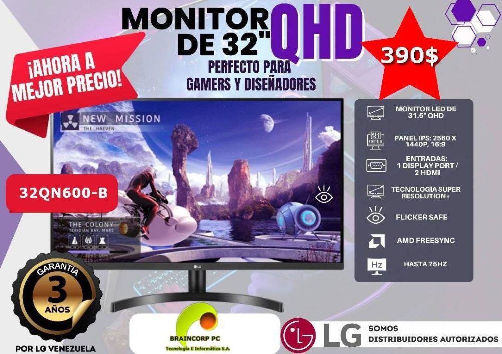 LG MONITOR 32 PULGADAS 32QN600-B WIDE 32QN600-B