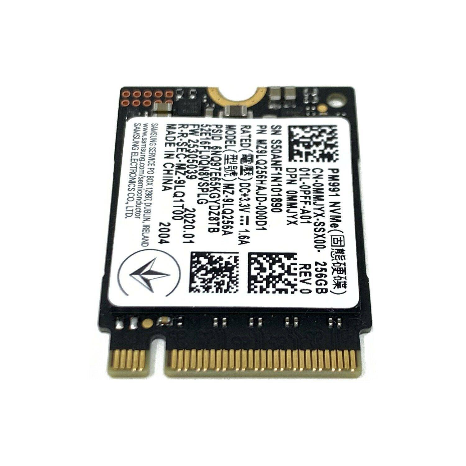 SAMSUNG 256GB SSD M.2 NVME MZ9LQ256C