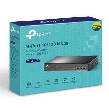 TP-LINK 9 PUERTOS 10/100M 8 PUERTOS POE+ TL-SF1009P