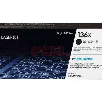 HP 136X Toner Negro LaserJet Original W1360X