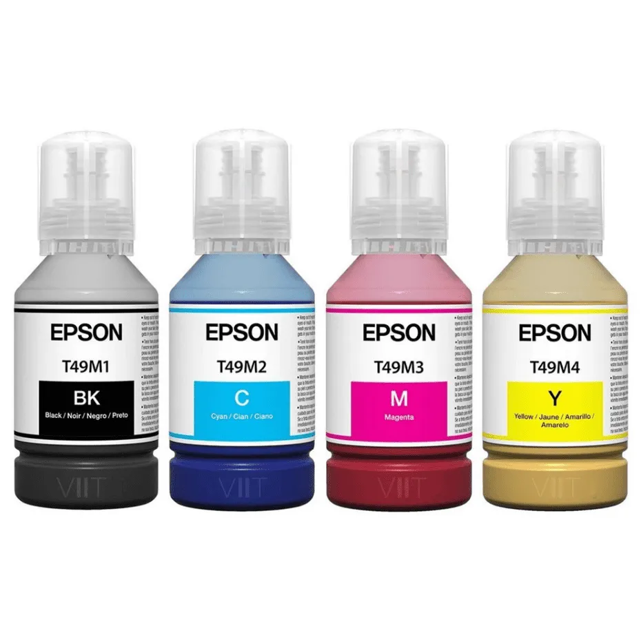 EPSON T49 para impresoras F570 y F170. Produce impresiones duraderas y colores vibrantes con las tintas de sublimación originales EPSON