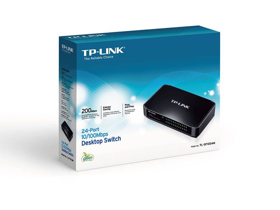 TP-LINK Switch de 24 Puertos 10/100Mbps TL-SF1024M