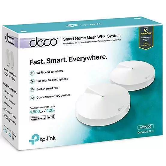 TP-LINK DECO M9 PLUS WIFI-MESH 2.4GHZ-5GHZ D-M9P-2P TP-LINK DECO M9 PLUS WIFI-MESH 2.4GHZ-5GHZ D-M9P-2P