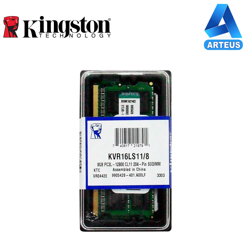 KINGSTON MEMORIA 8GB DDR3 1600 MHZ SODIMM KVR16LS11/8WP