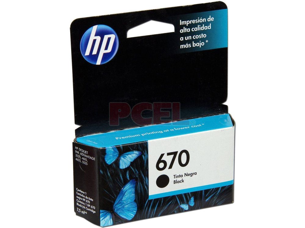 HP 670 negra Original Negro CZ113A