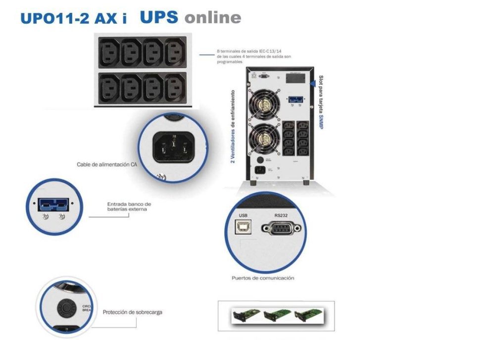 CDP UPO11-2 AX i online UPS 2KVA 220 VOLT UPO11-2 AX i