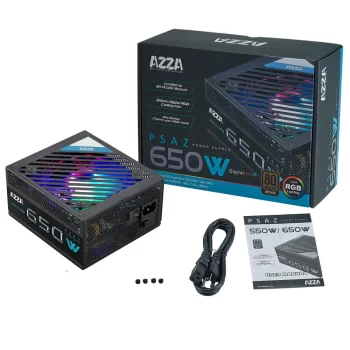 AZZA FUENTE DE PODER PSU650W BRONZE CERTIFICADA ATX (CA-AZZA PSU650W).