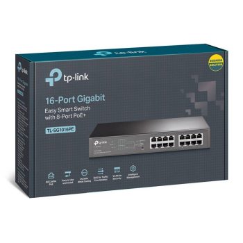 TP-LINK 16 Puertos GIBABIT CON 8 PUERTOS POE TL-SG1016PE