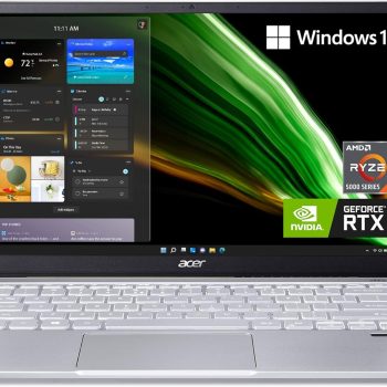 Acer Swift X SFX14-41G-R7YT Creator Laptop | 14 pulgadas Full HD 100% sRGB | AMD Ryzen 5 5600U | GPU NVIDIA RTX 3050 Laptop | 8GB LPDDR4X | 512GB NVMe SSD | Wi-Fi 6 | Teclado retroiluminado | Windows 11 Home, dorado